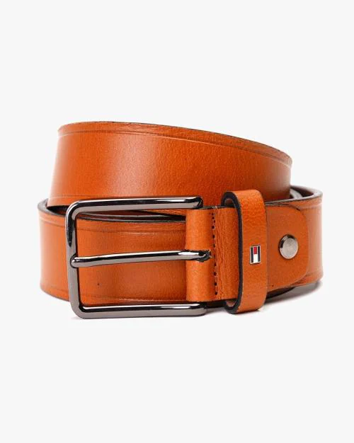 Leather Belt with Buckle Closure