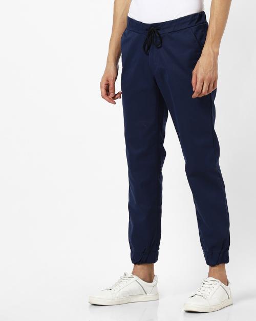 Mid-Rise Slim Fit Chinos with Cuffed Hems