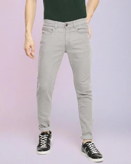Men Mid-Rise Slim Fit Lightly Washed Jeans