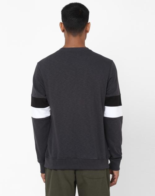 slim fit crew neck sweatshirt