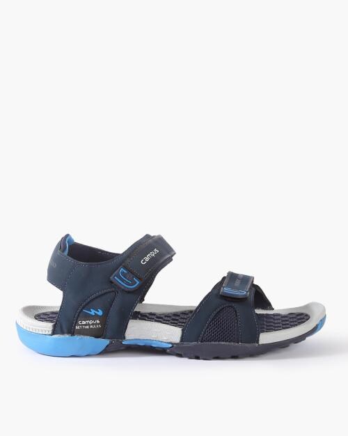 Textured Sandals with Velcro Fastening