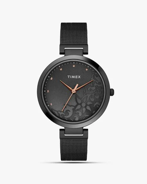 Women TW000X221 Analogue Watch with Mesh Strap
