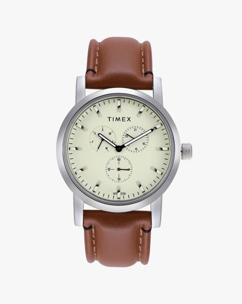 Men TWEG16608 Analogue Watch with Leather Strap