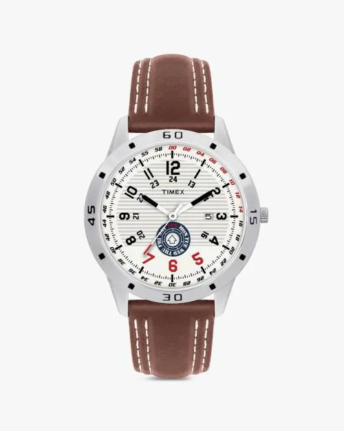 Men TI000U90000 Analogue Watch with Leather Strap