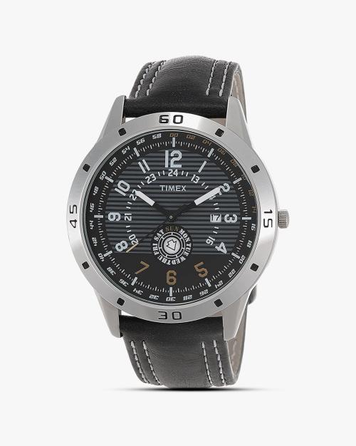 Men TI000U90100 Analogue Watch with Leather Strap