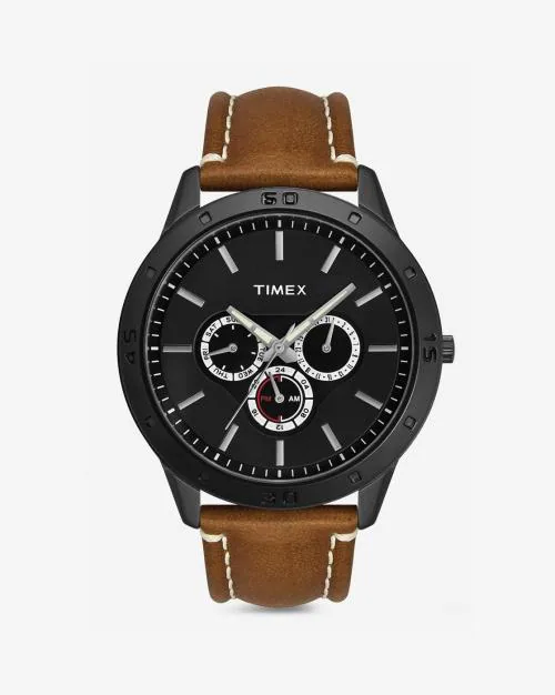 Men TW000U913 Chronograph Watch with Leather Strap