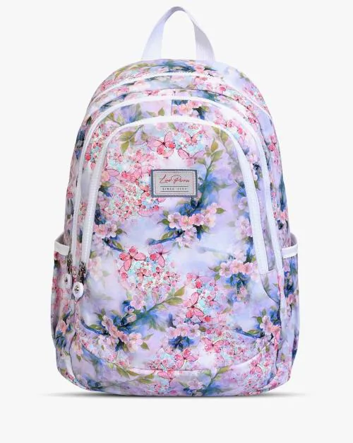 Floral Print Backpack with Branding