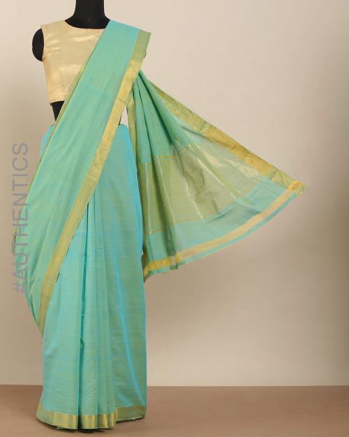 Handloom Mangalgiri Cotton Saree with Nizam Border