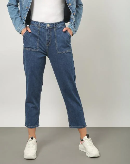 Women Relaxed Fit Blue Jeans