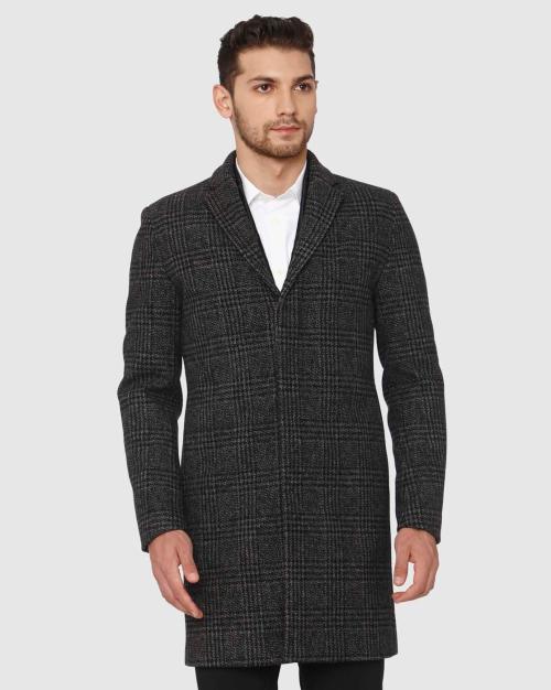 Brove Checked Button-Down Coat