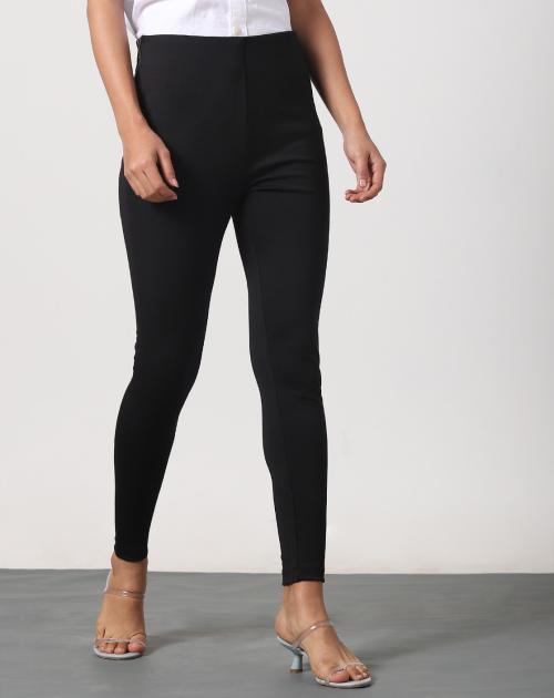 Women High-Rise Black Treggings