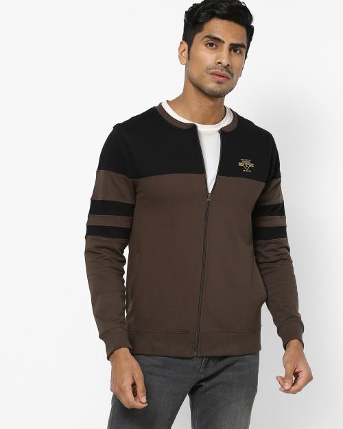 Zip-Front Sweatshirt with Insert Pockets