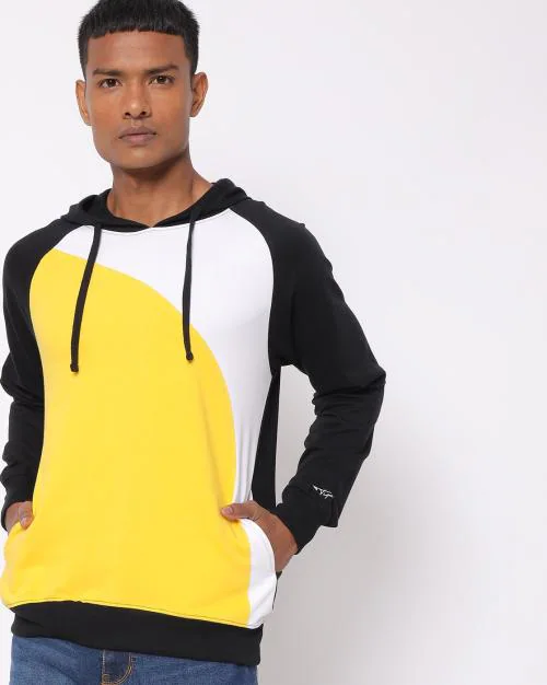 Colorblock Slim Fit Hooded Sweatshirt
