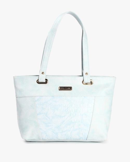 Croc-Embossed Shoulder Bag