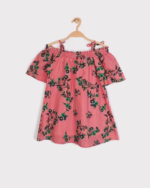 Embroidered A-line Dress