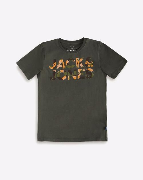 Camo Print Crew-Neck T-shirt