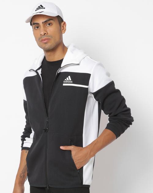 ZNE Full Zip-Front Hooded Jacket with Zip Pockets