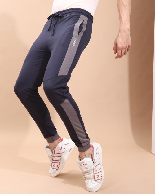 Men Track Pants with Contrast Side Panels