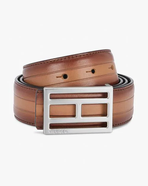 Buy Genuine Leather Burnished Belt with Autogrip Buckle Online at Best