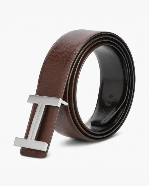 Reversible Genuine Leather Belt with Autogrip Buckle