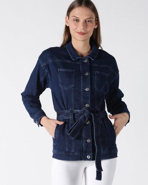Denim Jacket with Insert Pockets