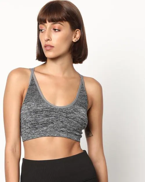 Underwired Sports Bra with Mesh Panels