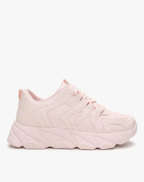 Women Mid-Top Lace-Up Sneakers