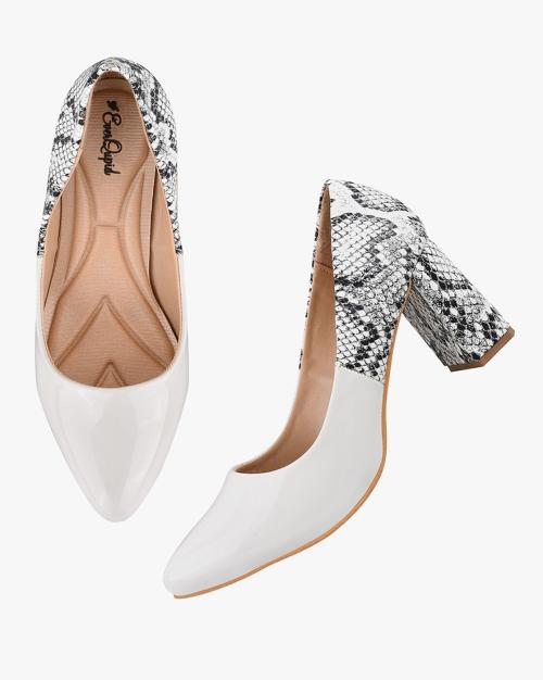 Pointy-Toe Chunky Heels