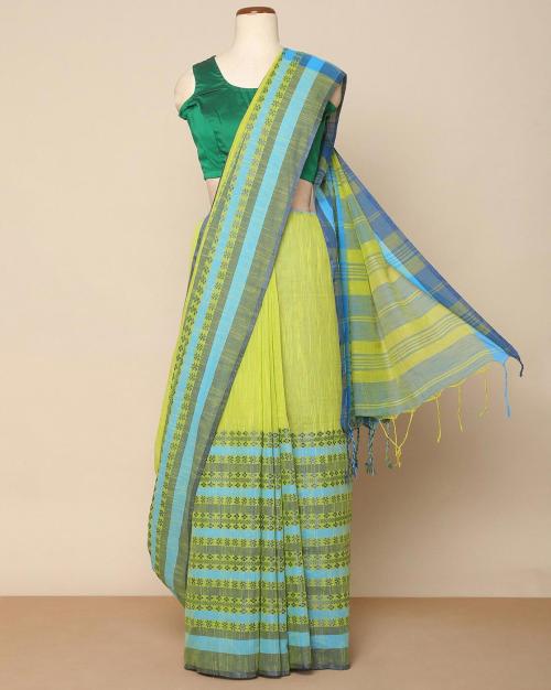 Striped Handloom Bengal Cotton Saree