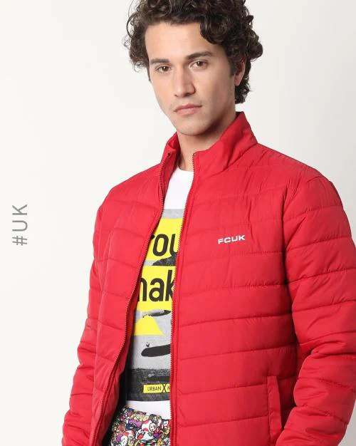 Slim Fit Zip-Front Puffer Jacket