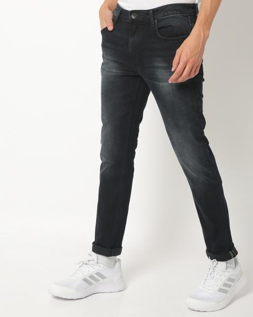 Lightly Washed Mid-Rise Skinny Jeans