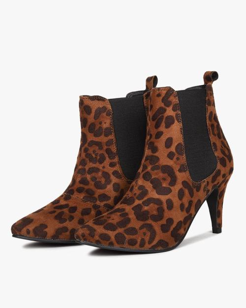 animal print ankle boots