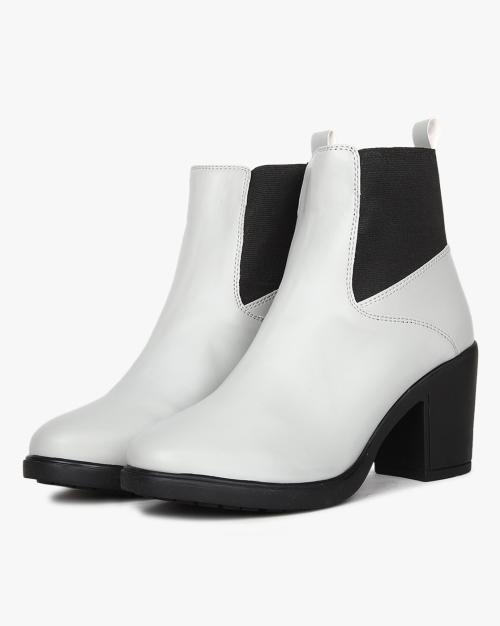 Textured Mid-Calf Length Boots