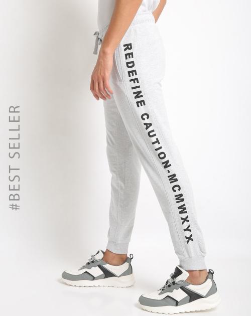 Joggers with Typographic Side Taping