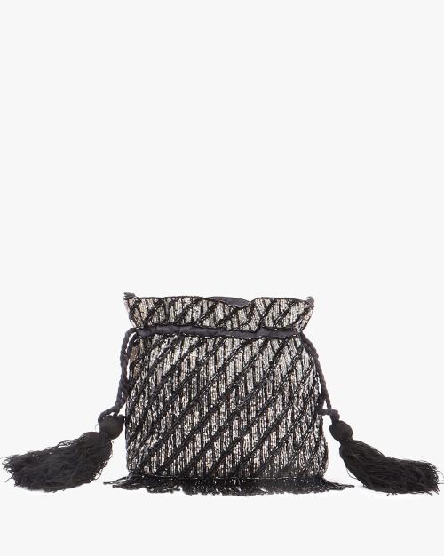 Embellished Velvet Sling Bag