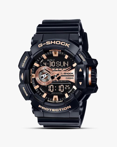 Men G650 G-Shock GA-400GB-1A4DR Black-Gold Analog-Digital Dial Black Resin Strap Watch