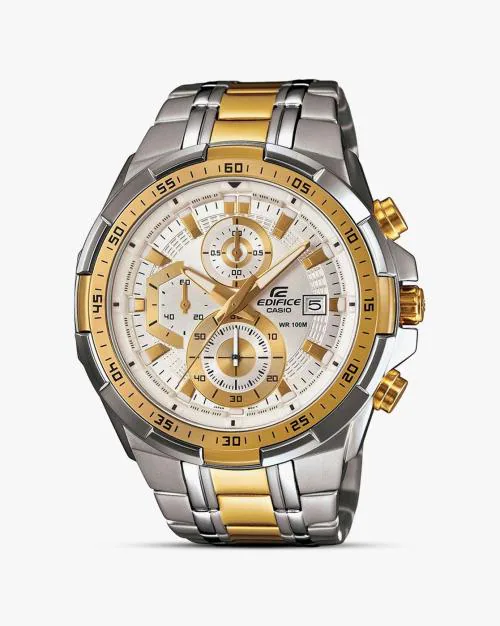 Men EX189 EDifice EFR-539SG-7AVUDF Analog Dial Dual Tone Stainless Steel Band Watch