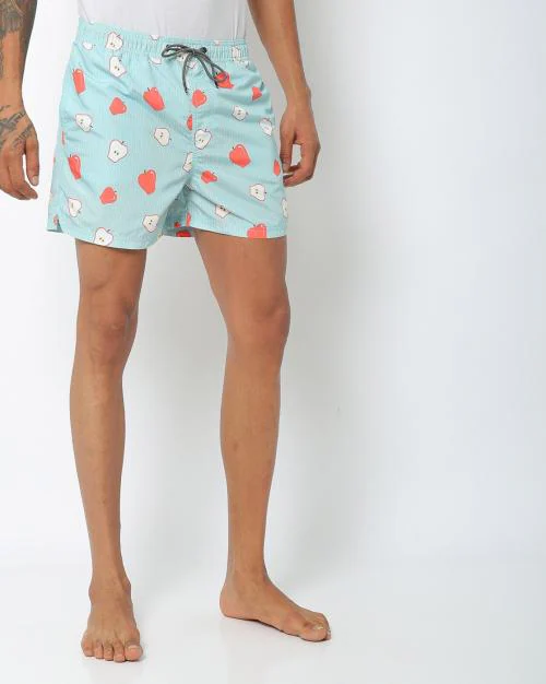 Bali Printed Swim Shorts with Drawstring Waist