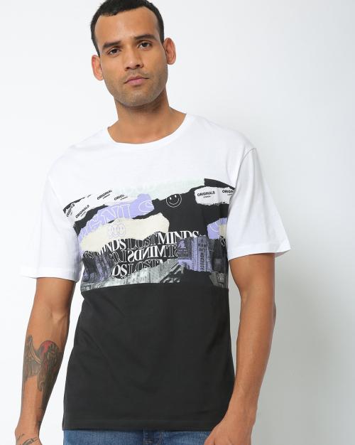 Regular Fit Graphic Print Crew-Neck T-Shirt