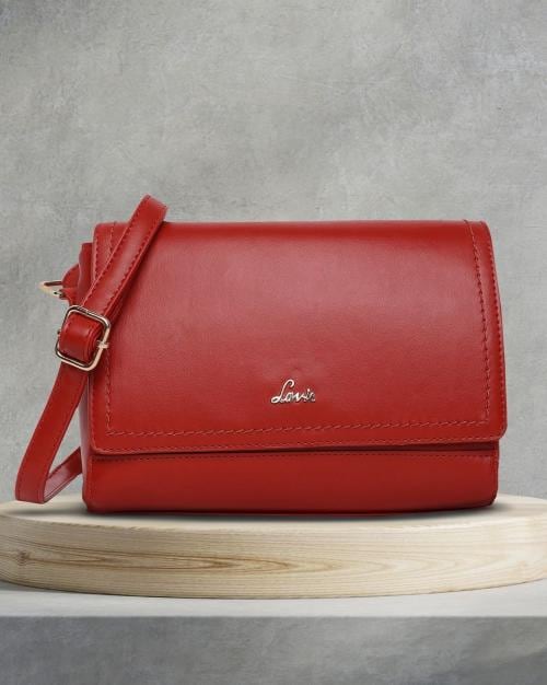 Embroidered Sling Bag with Adjustable Strap