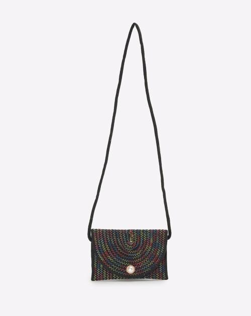 Textured Jute Sling Bag