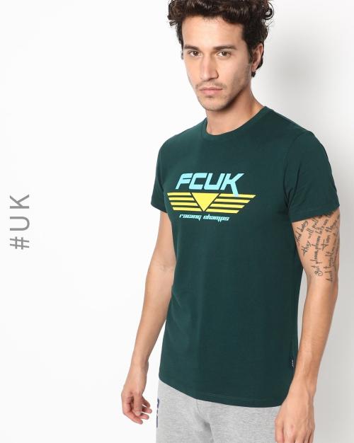 Graphic Print Slim Fit Crew-Neck T-shirt