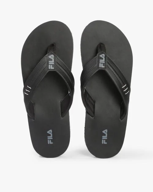 Feather Thong-Strap Flip-Flops