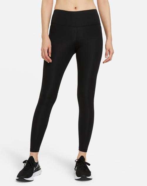 Ankle-Length Sports Leggings with Mesh Panel