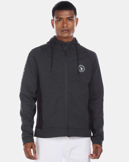 Zip-Front Hooded Sweatshirt