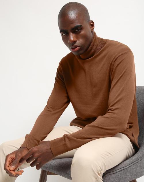 Ribbed Turtleneck Pullover