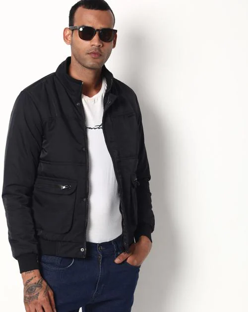 Zip-Front Jacket with Insert Pockets