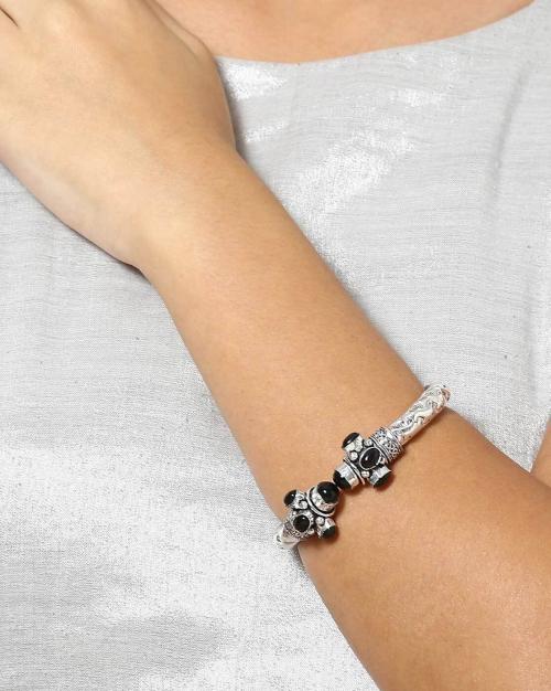 Stone-Studded Metal Cuffs - TR-KM-B-30