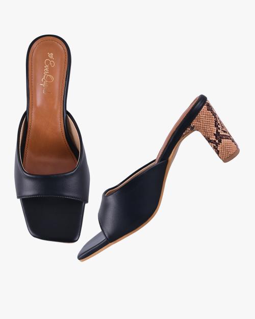 Animal Print Chunky Heel