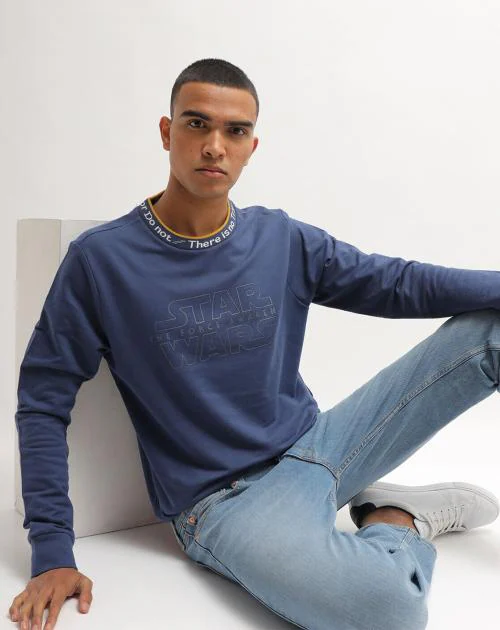Star Wars Print Crew-Neck Sweatshirt